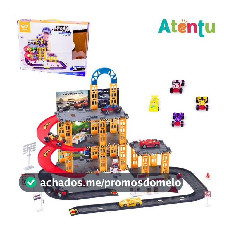 Pista de Carrinhos Bombeiros Brinquedo Infantil Corrida