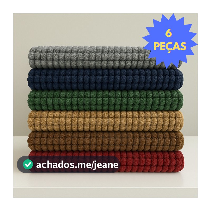 Kit 6/3 Tapetes de Banheiro 40x60 Antiderrapante Microfibra Bolinha Macarrão