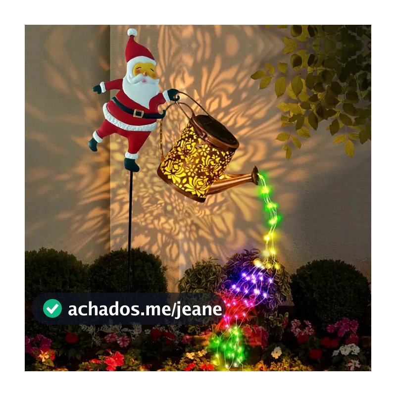 2026 Nova Lanterna Solar De Papai Noel Decoração De Natal/Halloween Regador Luz Vintage Metal Ao Ar Livre De Bruxa Com L