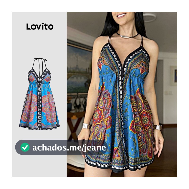 National Lovito Férias Vestido Feminino para Primavera/verão LBL32338