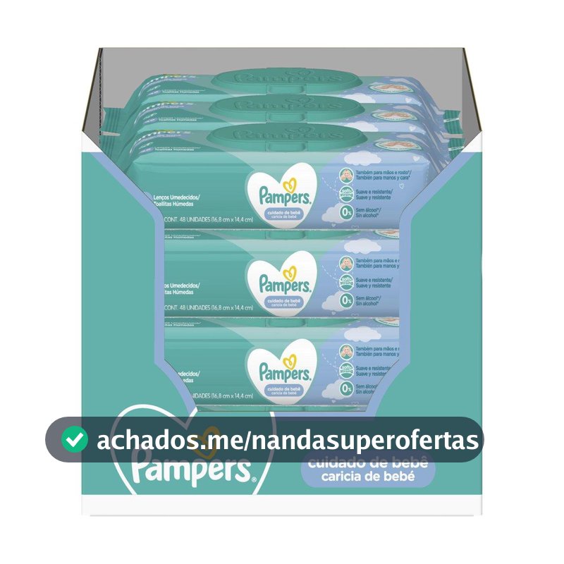 Lenços Umedecidos Pampers Carícia de Bebê 576 unidades
