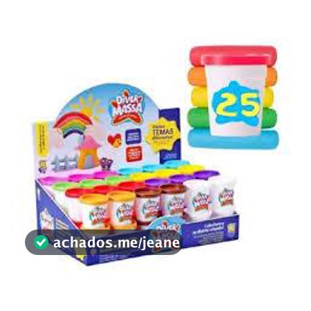 Kit Massinha Modelar 12, 24, 36 ou 48 Potes Sortidos Diver Massa - DiverToys