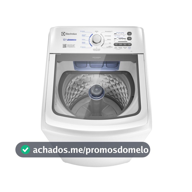 Máquina de Lavar Electrolux 13kg Branca Essential Care com Cesto Inox e Jet&Clean (LED13)