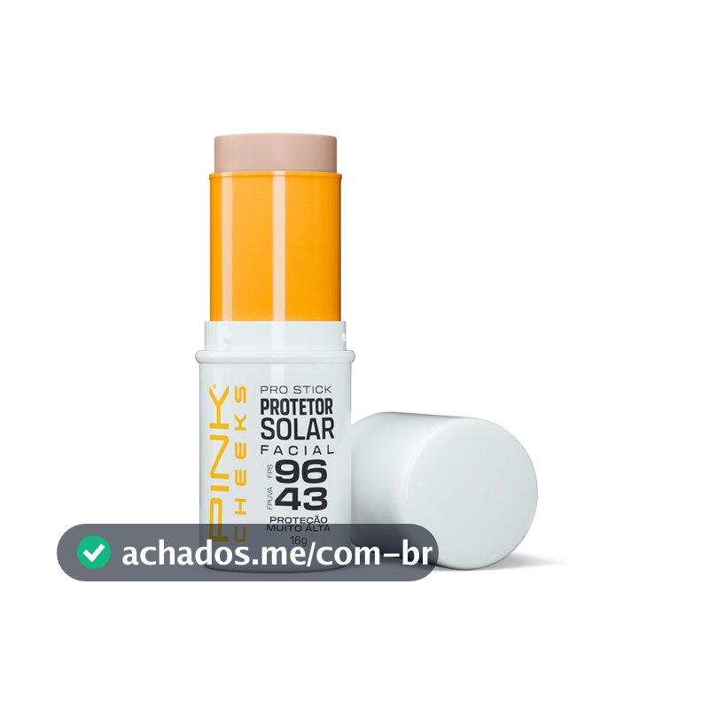 Protetor Solar Filtro Solar Facial FPS96 Pro Stick com Cor PINK CHEEKS 14g