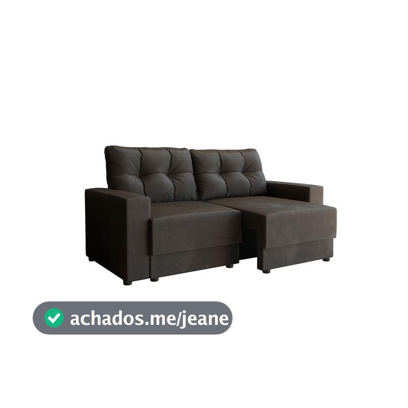 Sofá 2 Lugares Retrátil Lubeck Suede Grafite 140 cm