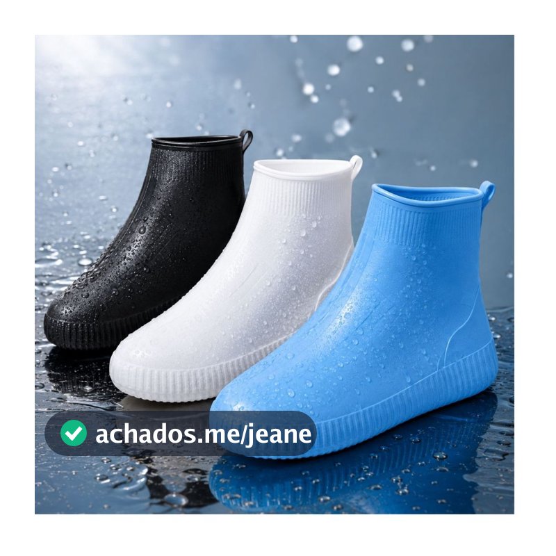 Capa de Chuva Para Tenis Protetor De Sapato Calçado Silicone Impermeável Para Chuva Antiderrapante