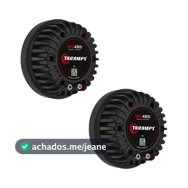 2 Driver Taramps 8 Ohms 300w Sfd 4300 Resina Fenólica Draive