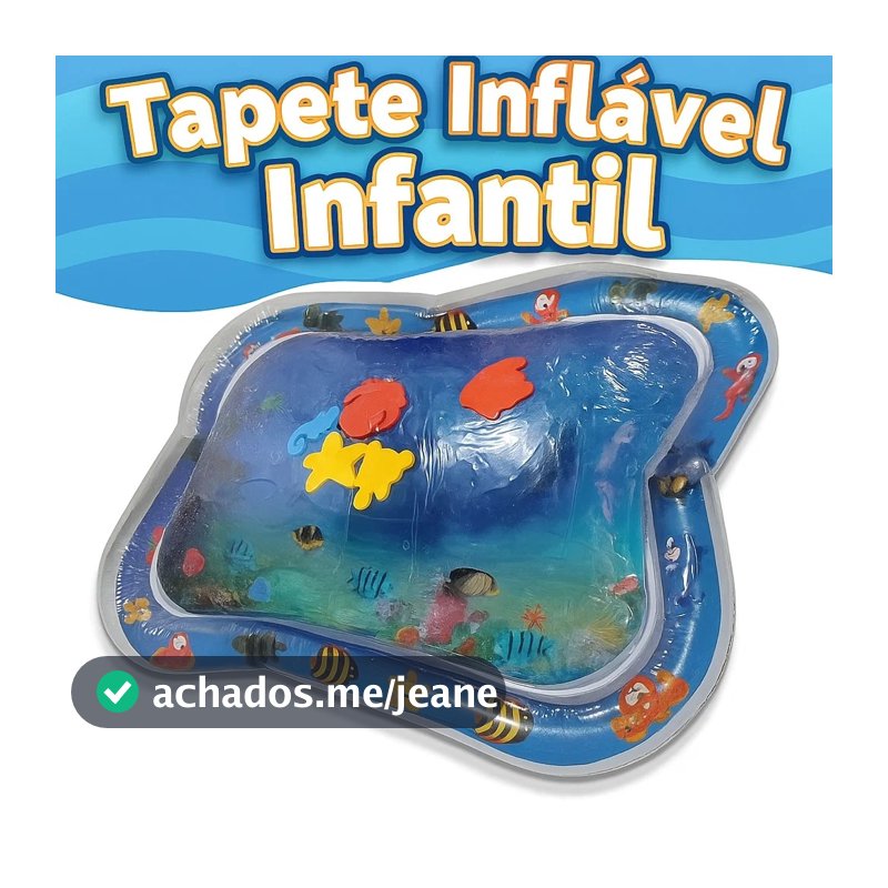 Tapete Sensorial Temática Oceano Para Bebês +2 Meses Infantil Boia Desenvolvimento