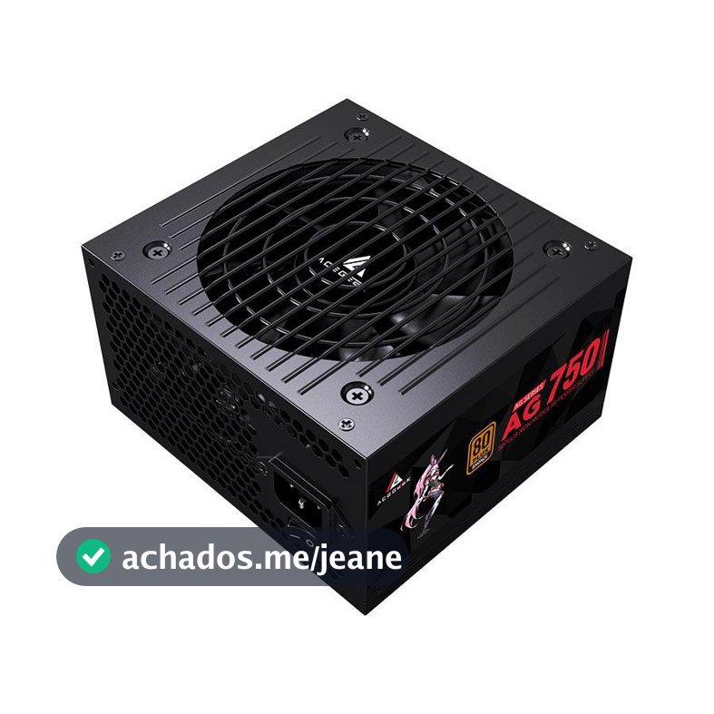 Fonte Acegeek 750, 750W, 80 Plus Bronze, AG-AG750-BK