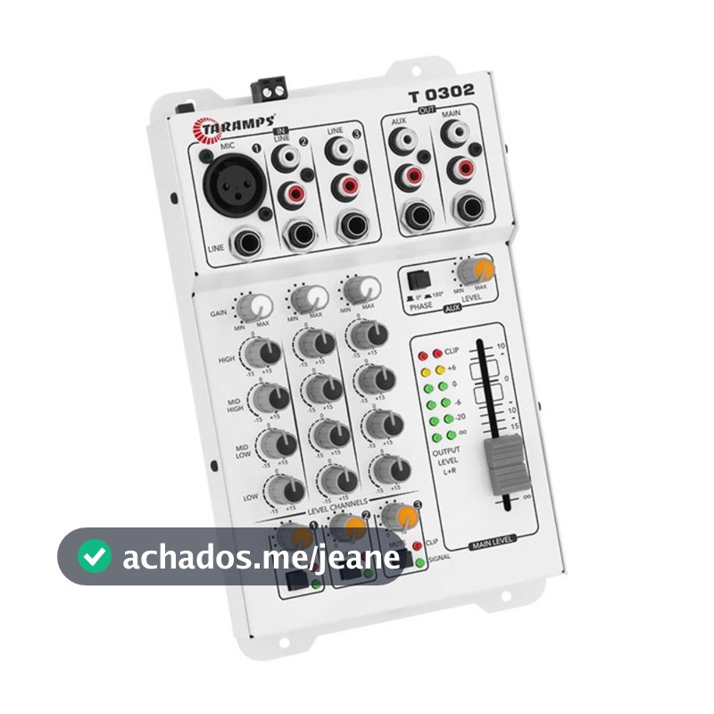Mesa De Som Automotivo Equalizador Taramps T0302 3 Canais