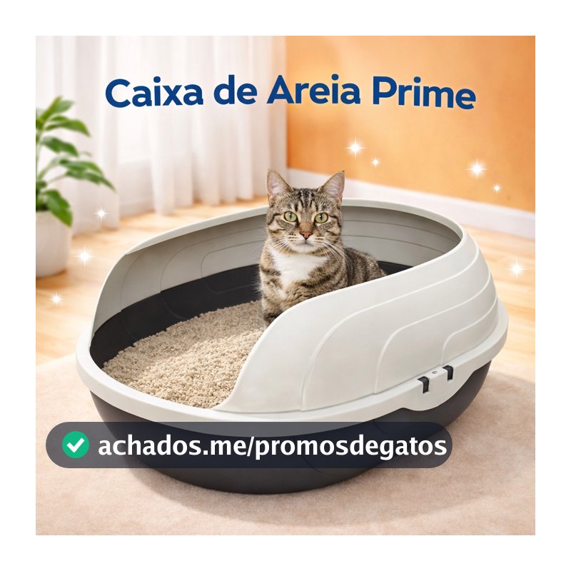 Caixa de Areia Sanitária Bandeja Higiênica Prime Pet Com arco para Gatos Petshop