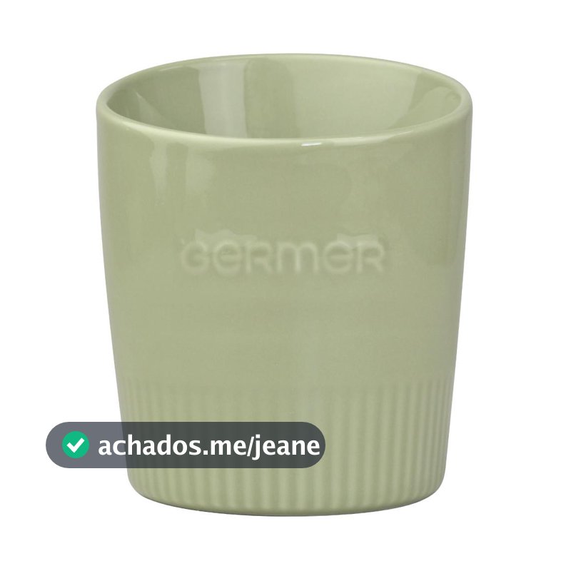 Porta Utensílios Diâmetro 13,5 cm Verde Chá Porcelana