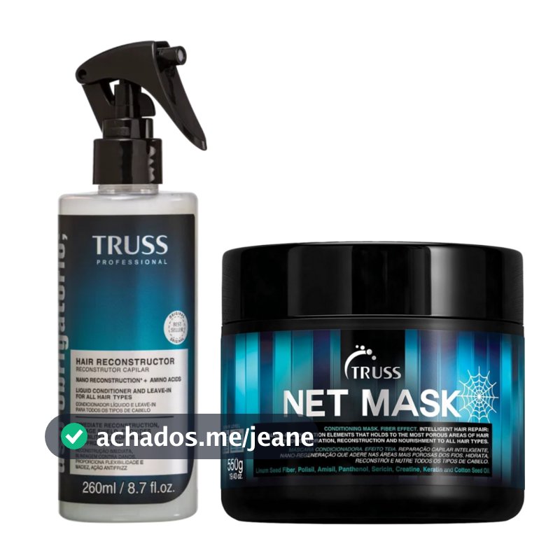 Truss Kit Uso Obrigatório Reconstrutor 260ml e Net Mask 550g