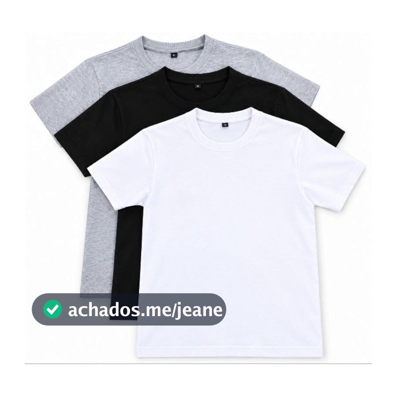 Camiseta Básica Bebê Infantil 100 Porcento Algodão