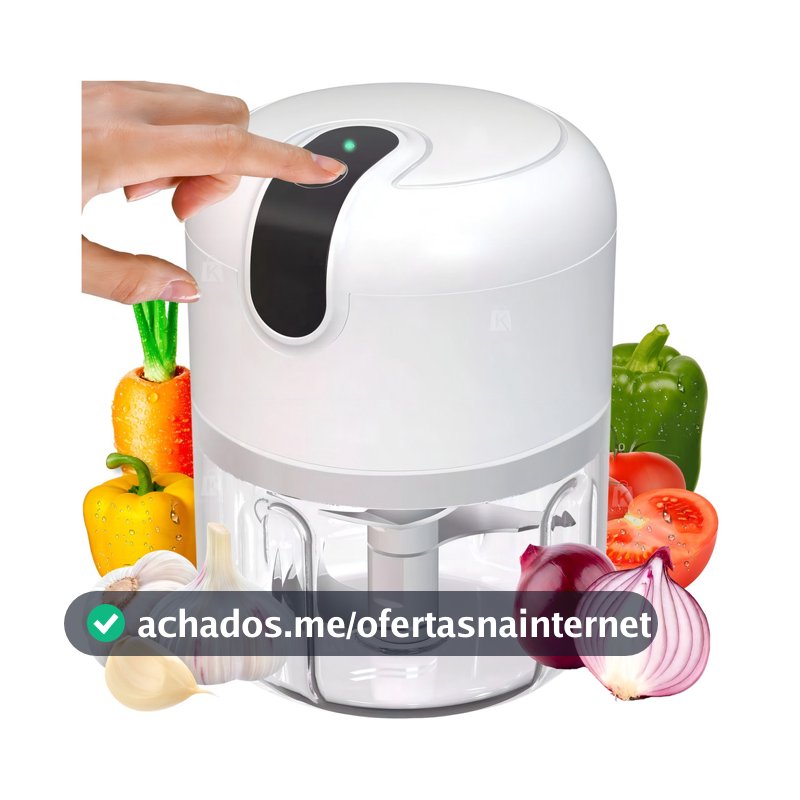 Triturador Mini Processador De Alimentos Multifuncional Cor