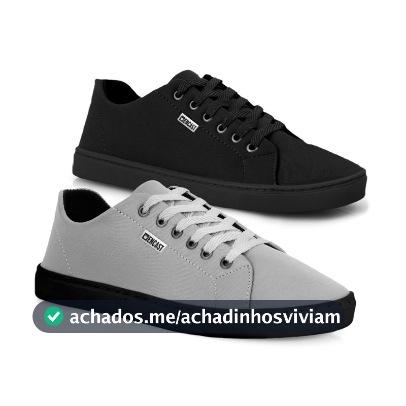 KIT 2 pares de tênis casual masculino confortável