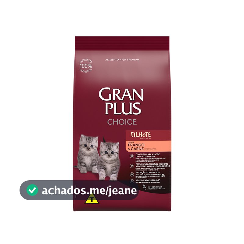 Ração GranPlus Choice Gatos Filhotes 10,1kg