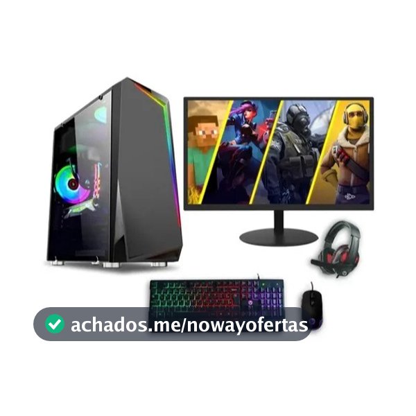 Pc Gamer Completo, I5, 16GB RAM, SSD 240GB GAB GAMER, Monitor 21 KIT GAMER GAMING INFO