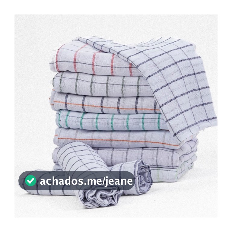 Kit 10 Panos de Prato e Copa 100% Algodão Guardanapos Sem Estampa