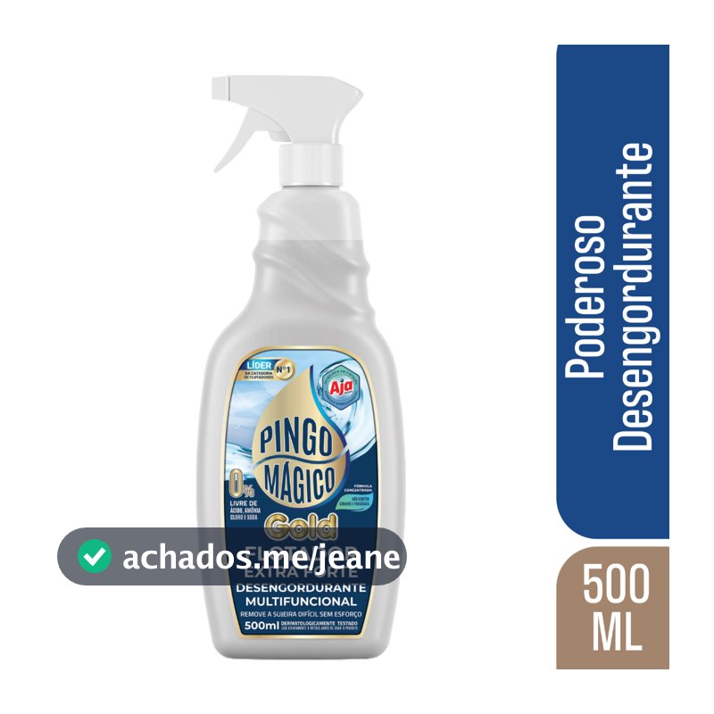Pingo Mágico Gold Premiun Flotador 500ml - Poderoso Desengordurante
