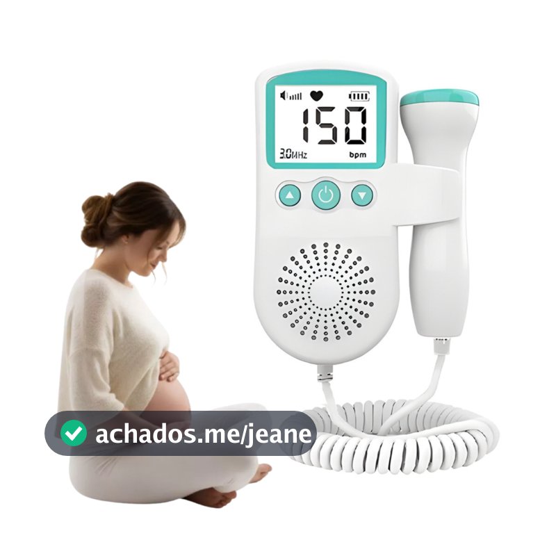Doppler Sonar Fetal Portátil Ouça os Batimentos do Bebê em casa
