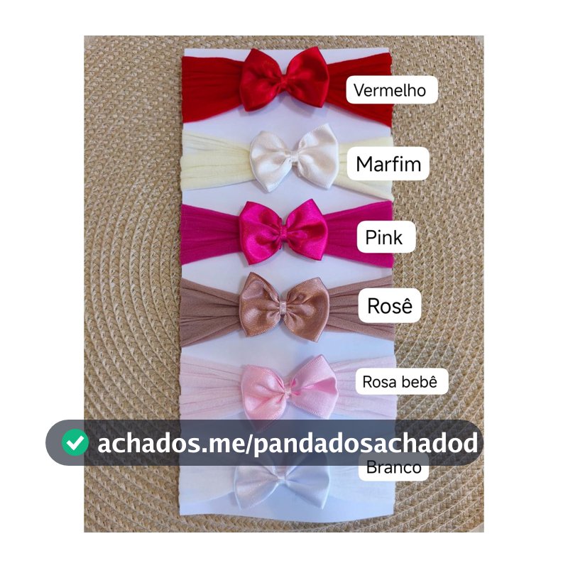 TIARA BEBE LACINHO MATERNIDADE KIT COM 6