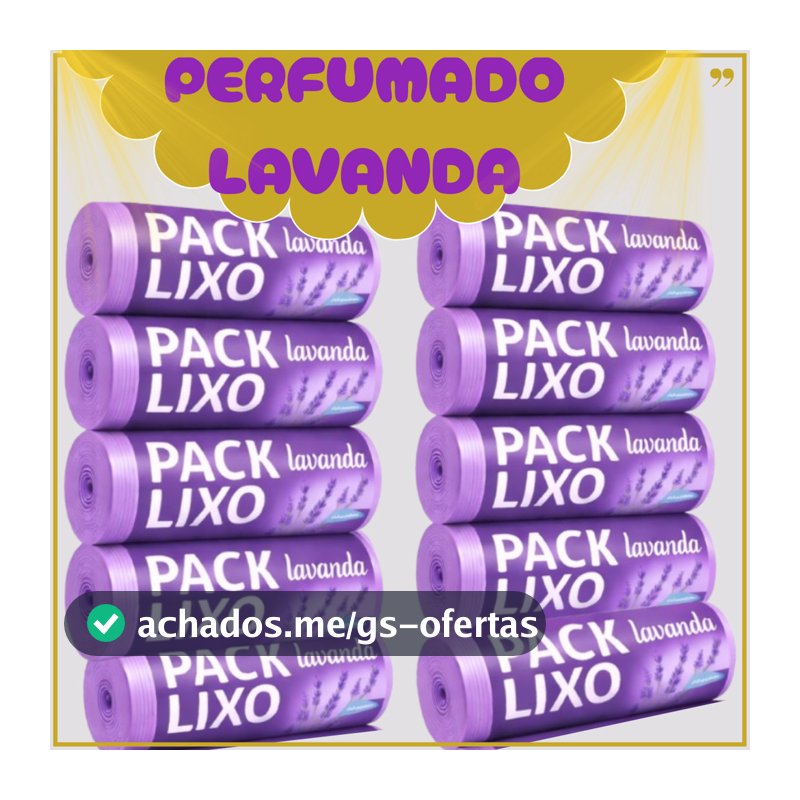 Kit Sacos de Lixo Lavanda Perfumado| Neutraliza Odor | Para Pia e Banheiro / Espanta Insetos