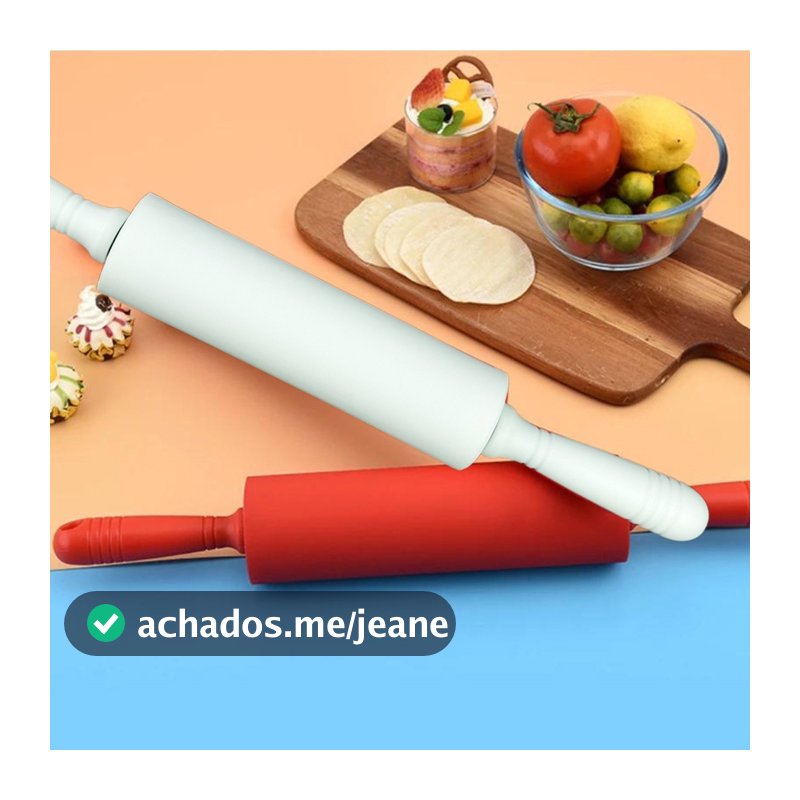 Rolo de Massa De Silicone Antiaderente 43,7X5,4CM Massa Pizza Pães Pão Padaria Multicolorido