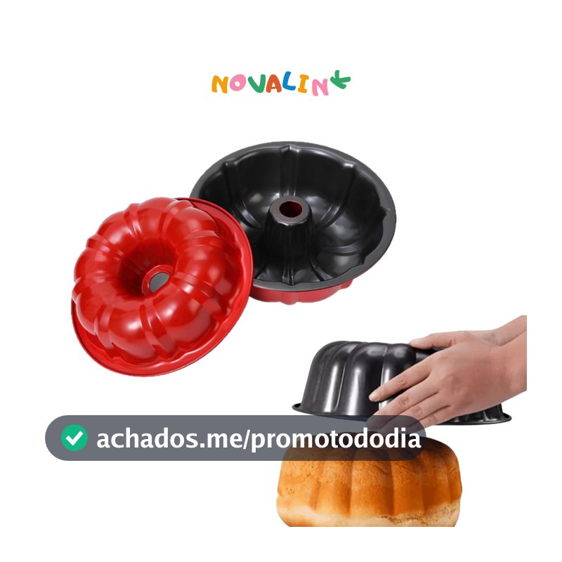 Forma Assadeira Antiaderente Aço Inoxidável Com Furo Central para Cozinha