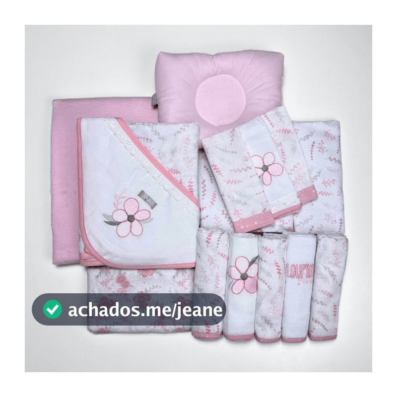 Kit 15 Peças Enxoval Completo Estampado Bordado Premium Menino Menina