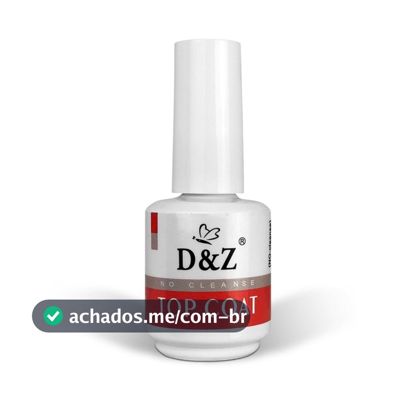 Top Coat Selante D&Z 15ml Extra Bilho Unha Gel Acrigel Fibra Porcelana
