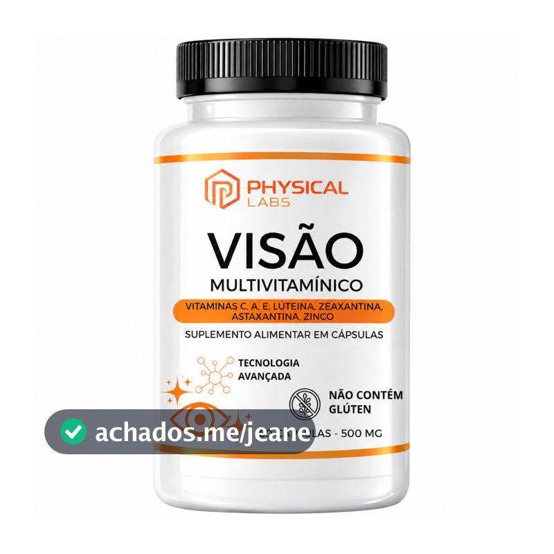 Luteina + Zeaxantina Astaxantina Suplemento Olhos Visão Zinco Vitaminas A C E 60 Cápsulas