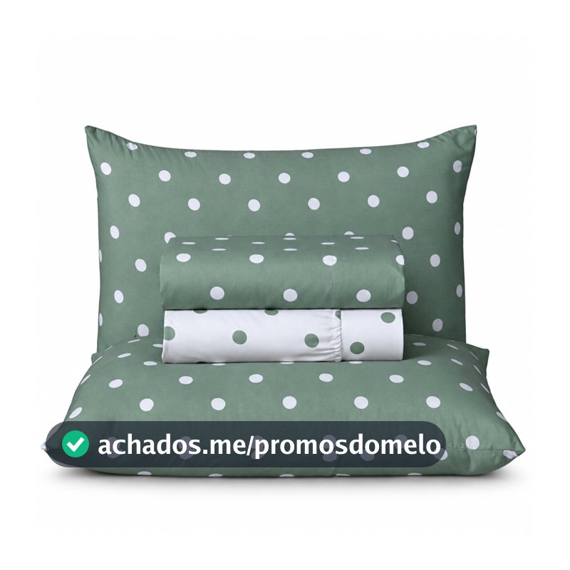 Jogo de Lençol 4 Peças Poa Percal 300 fios Aba Americana Micropercal King Queen Casal Solteiro