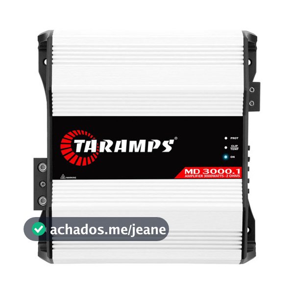 Módulo Taramps Md 3000.1 Mono 3000w Rms Classe D Para Som Automotivo 2 Ohms Branco