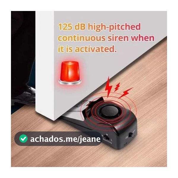 Alarme De Porta Com Sensor Sonoro Inteligente Trava Com Alarme Ati Furto Anti Roubo Cunha