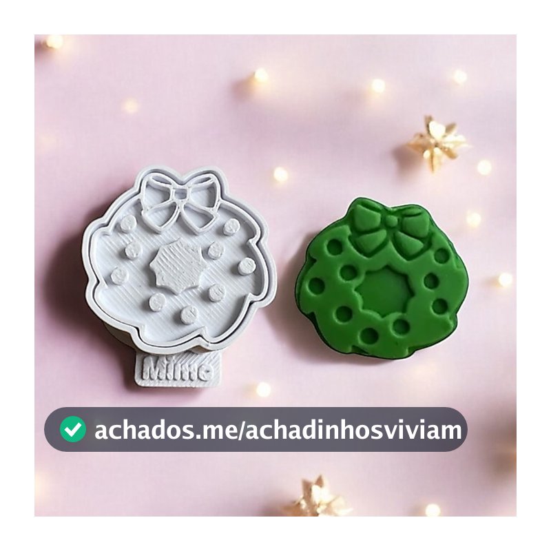 Modelador Ejetor Guirlanda Natal para Brigadeiro, Doce, Massa e Biscoito