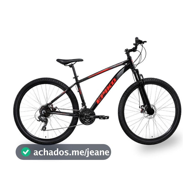 Bicicleta Aro 29 Epiko Alumínio 21v Preto Vermelho Bike Esporte