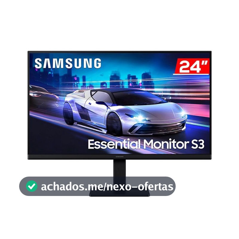 Monitor Samsung 24 Essential S3 FHD IPS 120HZ 5MS, 2 HDMI, Super Fino, 3 Side Boardless, LS24F320GALMZD
