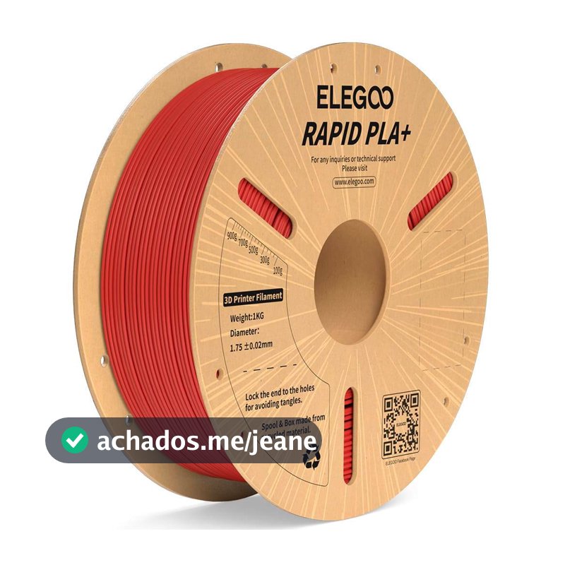 Filamento Elegoo RAPID PLA+ 1.75mm 1Kg Vermelho