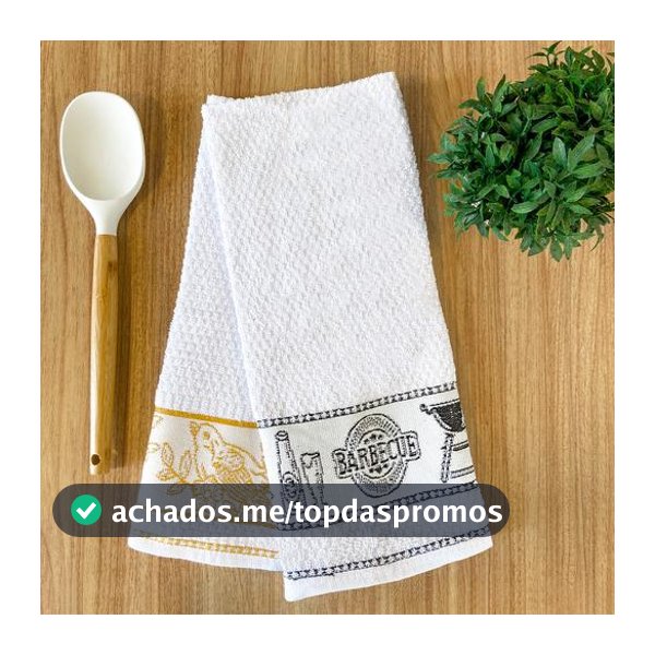 Pano De Prato  Premium Kit Com 6 Peças Panos de Copa 100% Algodão Gourmet Atoalhado