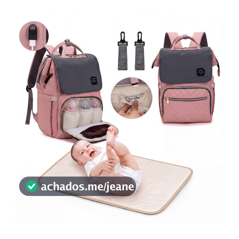 Mochila Bolsa Maternidade Feminina Lequeen Bebê Bolso Térmico