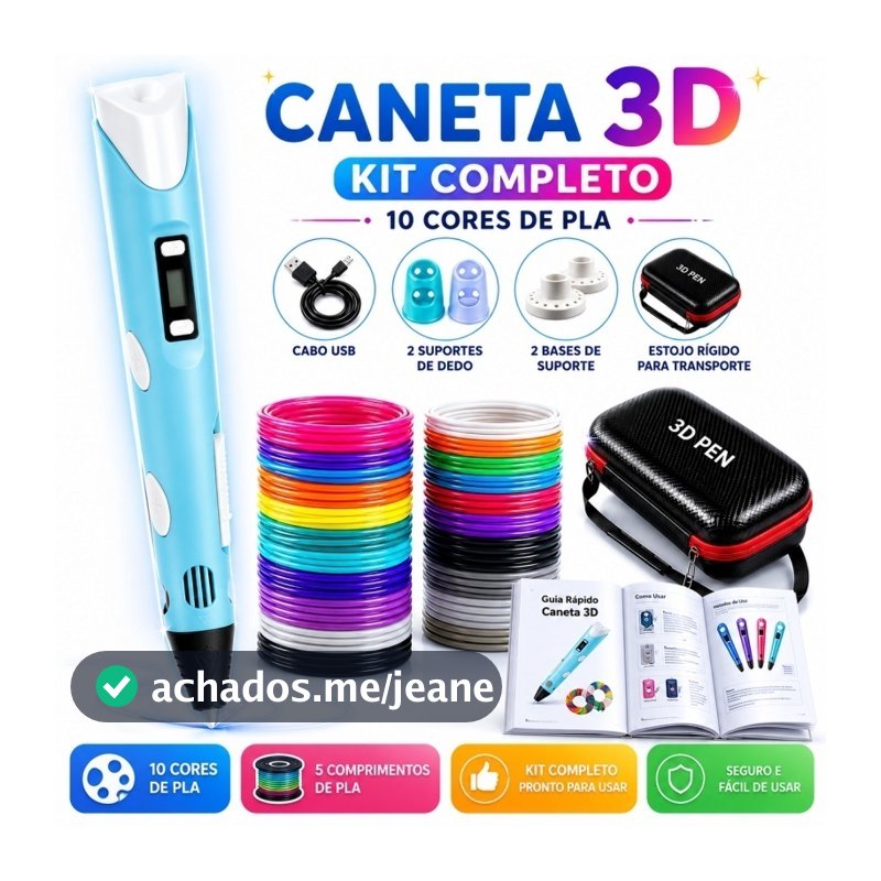 Caneta 3D Impressora Com Produto Lacrado + Refil