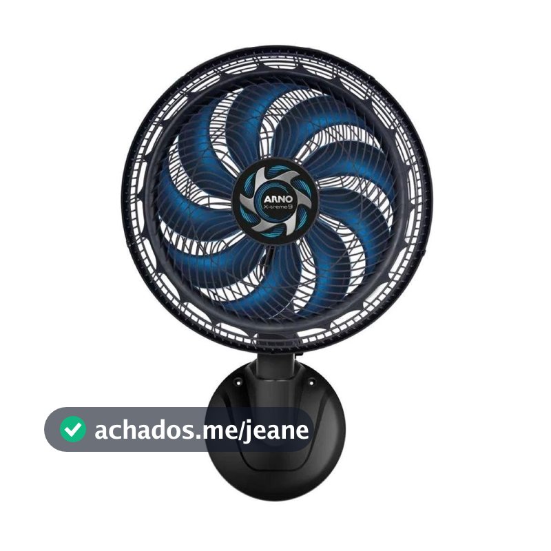 Ventilador de Parede Arno VE9P X-treme 40CM 9 Pás Preto 127V
