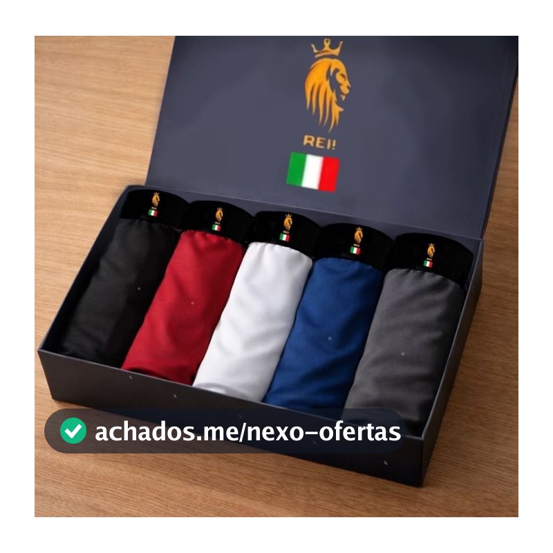 KIT 5 Cuecas Boxer Box Adulto Microfibra Premium -LANÇAMENTO Multicoloridas-