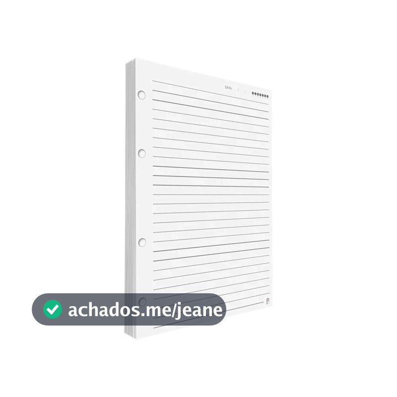 Refil Argolado Pautado 90g 80 folhas Universitário Colegial A5