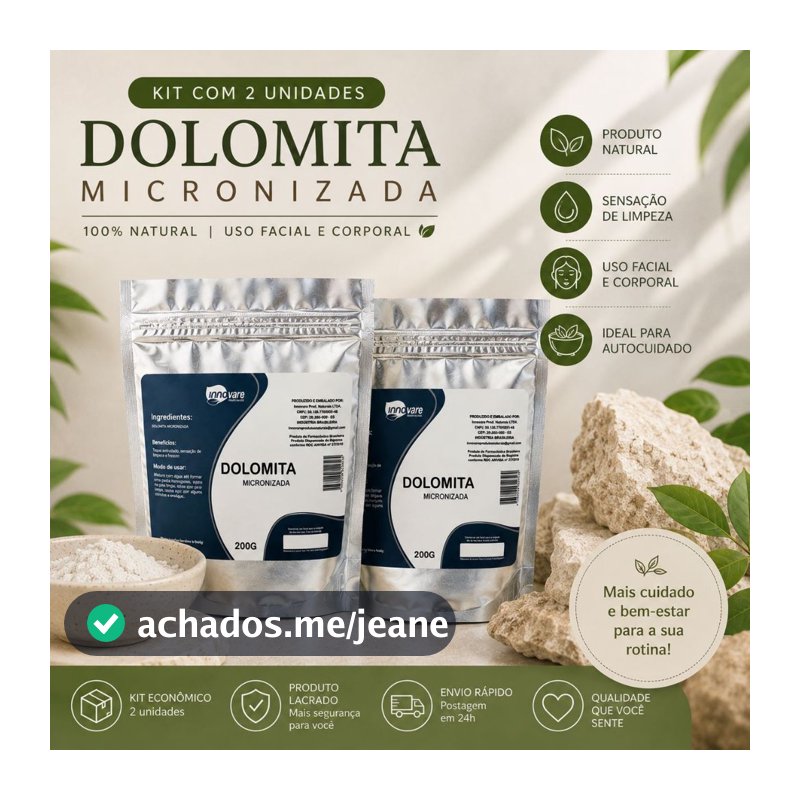 Kit 2 Dolomita Micronizada Innovare 200g Cada