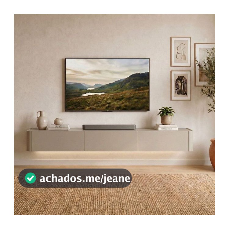 Rack para TV até 75 Polegadas Suspenso com LED e 3 Gavetas 100% MDF 180cm Oslo Off White Off White