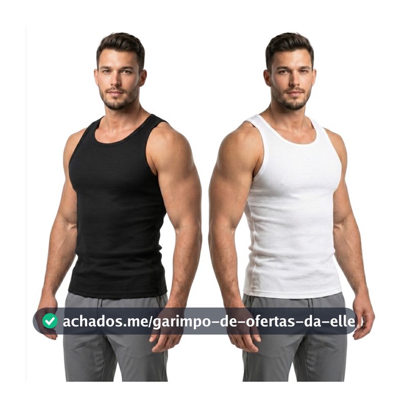 Regata Canelada Americana Masculina Slim Fit Premium Academia Casual