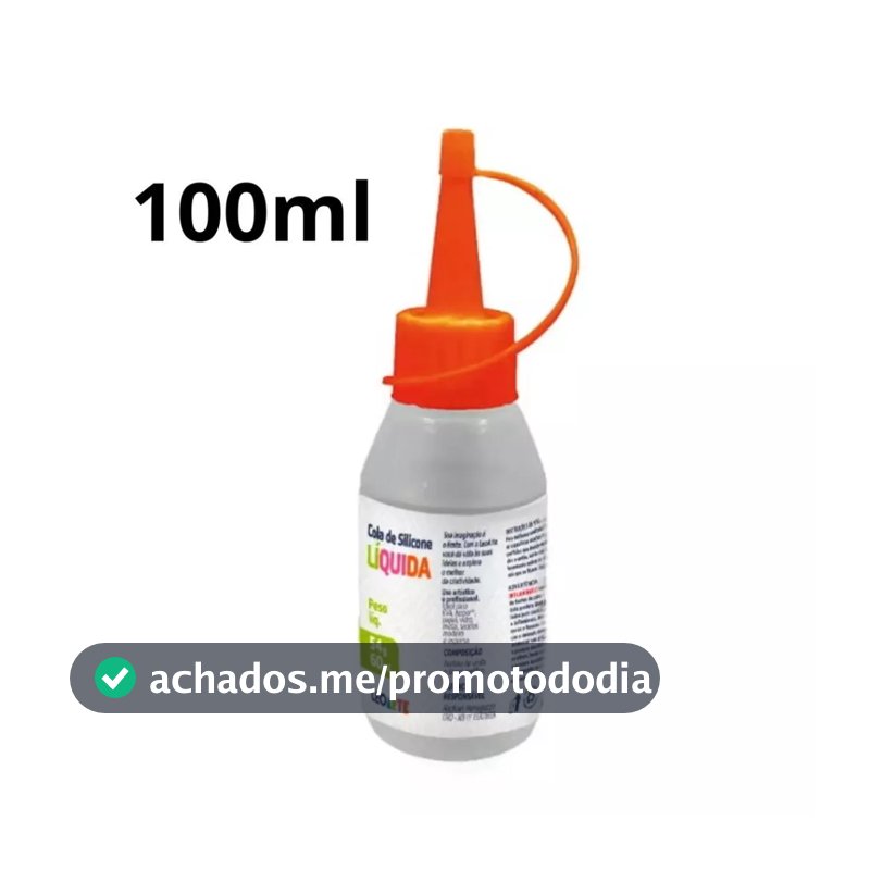 Cola Silicone Líquida 60ml 100ml 250ml Escolar Artesanato Papel EVA Madeira Leo&Leo