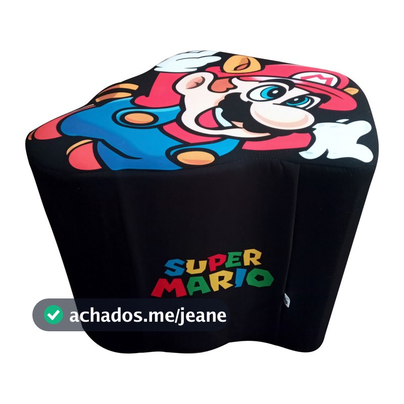 Puff Presente Decorativo Super Mario Bros Geek Nerd Gamer